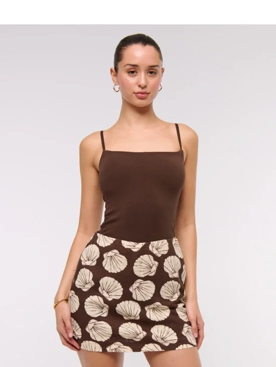 The A&F Scarlett Linen-Blend Mini Skort - Picture 1 of 3